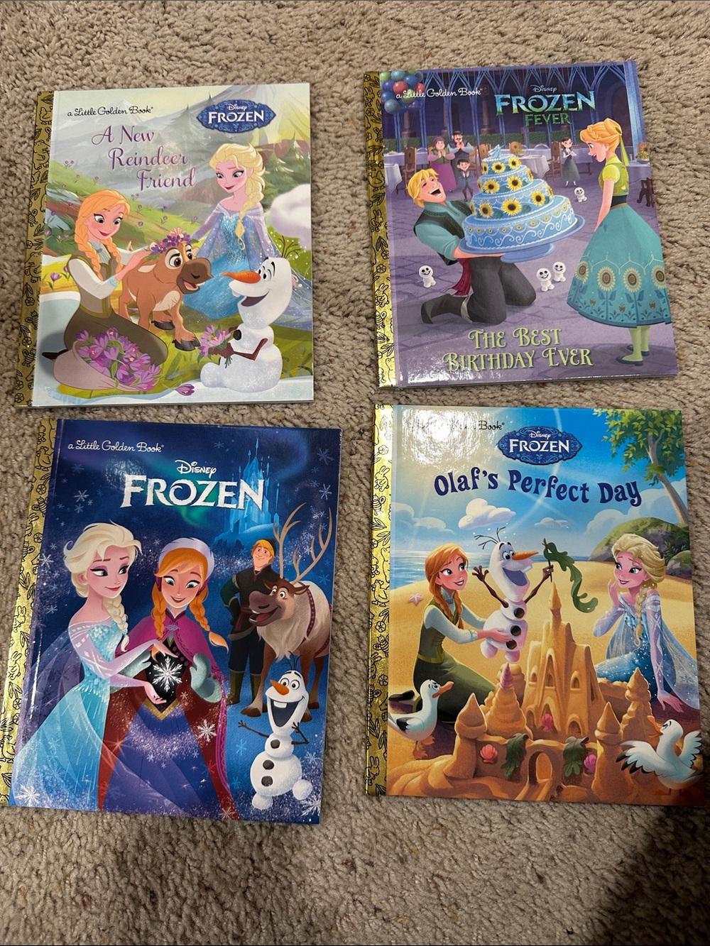 Frozen Little Golden Book Set - Elsa & Anna 4 Books, New